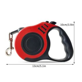 Pet Leash For Dog & Cat; Retractable Dog Leash Automatic Telescopic Tractor Dog Rope For Outdoors; dog leash (Color: Red, size: S)