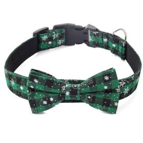 Christmas Dog Collar Snowflake Dog Collar (Color: Green, size: XS)