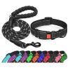 No Pull Dog Harness; Adjustable Nylon Dog Collar & Leash For Walking, Training; Pet Supplies