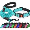 No Pull Dog Harness; Adjustable Nylon Dog Collar & Leash For Walking, Training; Pet Supplies