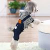 Pet Clothes For Small & Medium Dogs; Cartoon Bear Design Dog Four-legged Jumpsuit; Pet Apparel