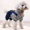 Pet Clothes For Small & Medium Dogs; Cartoon Bear Design Dog Four-legged Jumpsuit; Pet Apparel