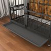 Modern Kennel Dogs room up to 60 LB, Dog crate furniture with Multi-Purpose Removable Tray, Double-Door Dog House, lift Panel, 360 Degree Rotation -