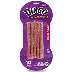 Dingo Munchy Stix Chicken & Munchy Rawhide Chew (Option: 10 Pack)